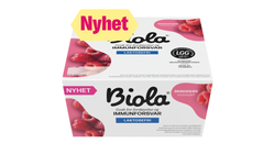 Biola Yoghurt. Bringebær 125g | 4stk