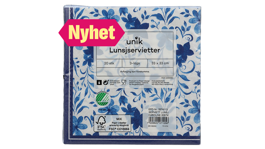 Unik Serviett Lunsj Caroline | 20stk