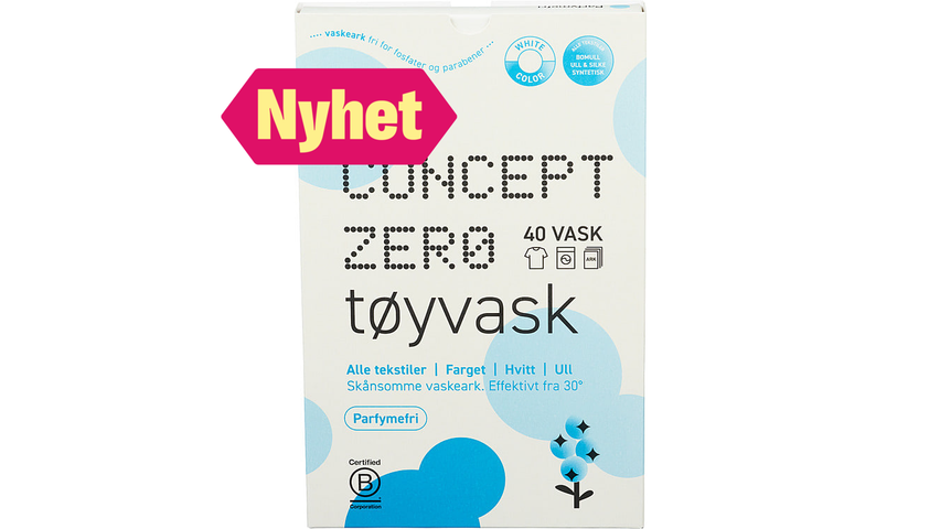 Concept Zero Vaskeark Parfymefri | 40stk