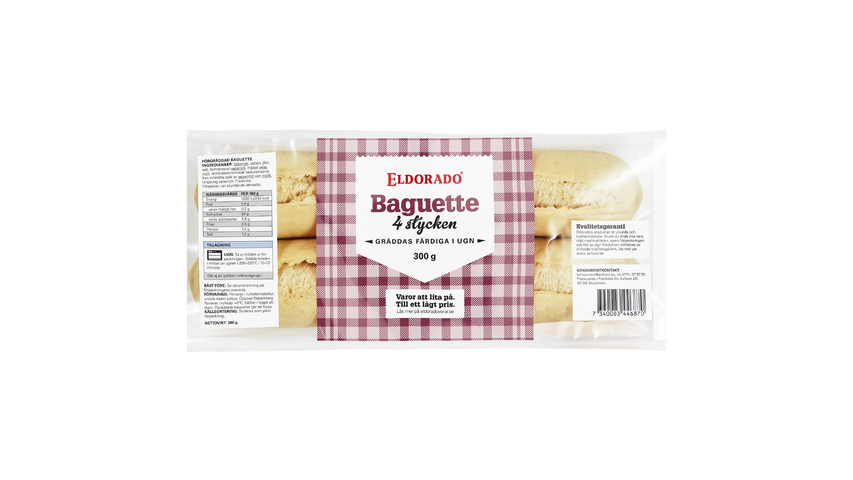 Eldorado Baguette Wheat 300g 4-p