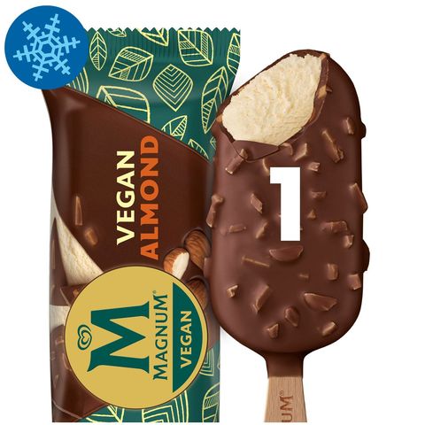 Magnum vaníliás jégkrém növényi alapú mártócsokoládé bevonattal mandula darabokkal 90 ml