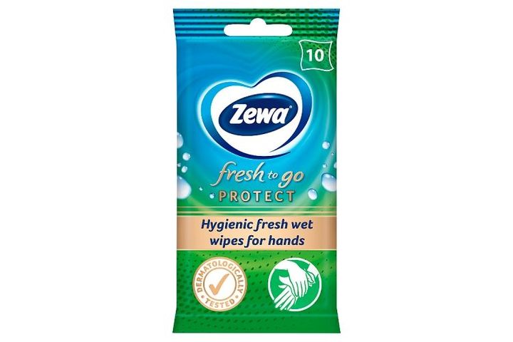 Zewa Protect nedves kéztörlő kendő 10 db
