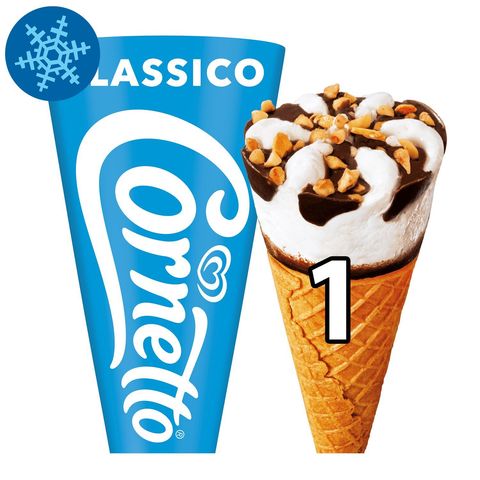 Cornetto Classico vanília ízű tejjégkrém kakaós bevonatú ostyatölcsérben 125 ml