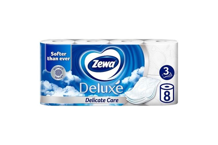 Zewa Deluxe Delicate Care Toilet Paper 3-Ply | 8 pieces