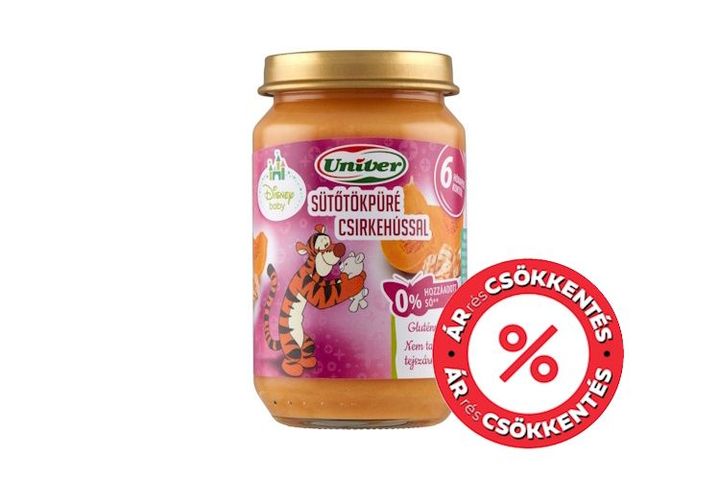 Univer sütőtökpüré csirkehússal bébiétel 6 hónapos kortól 163 g