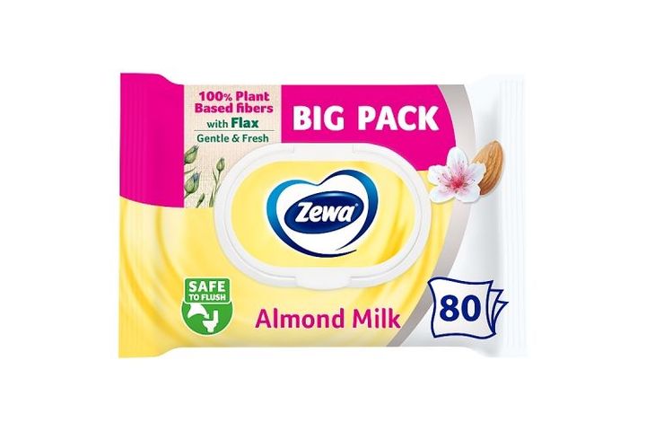 Zewa Almond Milk Bigpack nedves toalettpapír 80 db