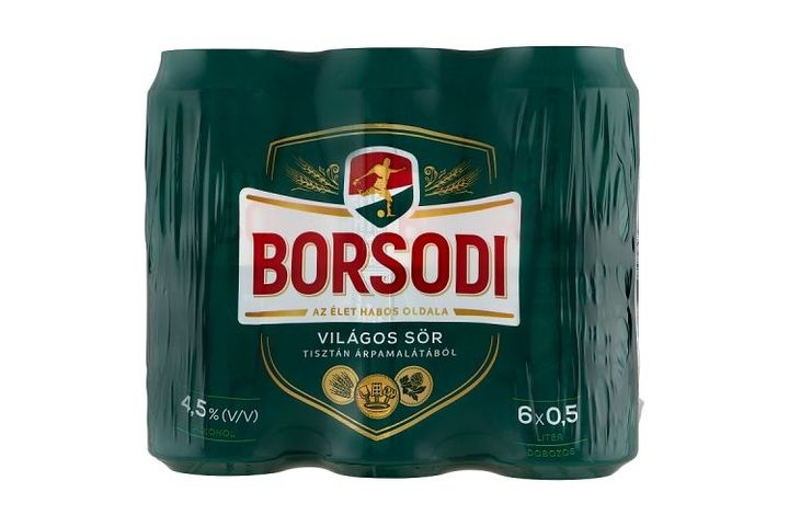 Borsodi Lager Beer 4,5% 6 x 0,5 l