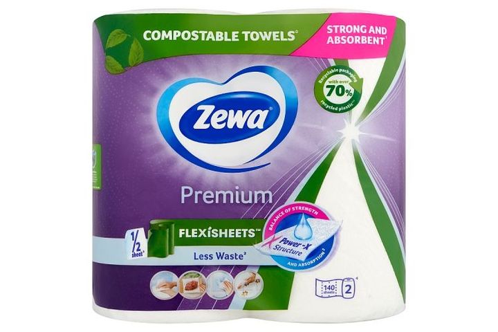 Zewa Premium háztartási papírtörlő 2 rétegű 2 tekercs