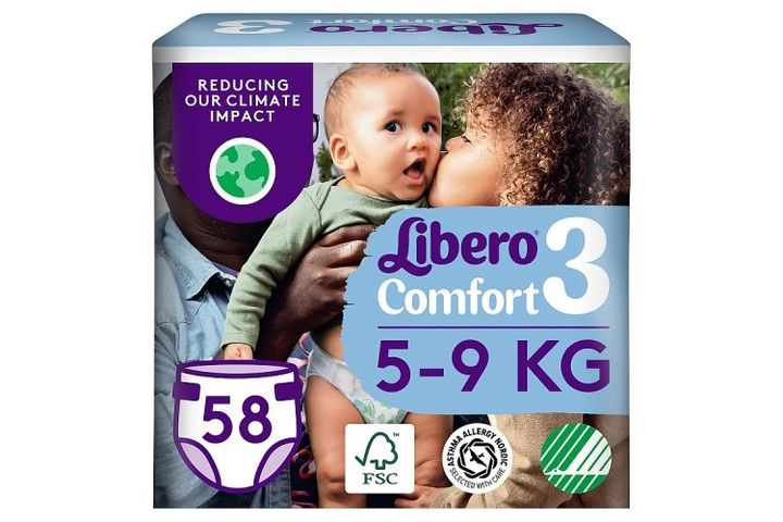 Libero Comfort Nappies, Size 3, 5-9 kg 3 x 58 pcs