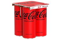 Coca-Cola Zero colaízű energiamentes szénsavas üdítőital édesítőszerekkel 4 x 330 ml