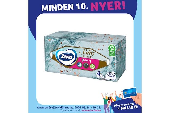 Zewa Softis Style Unscented Tissues 4 layers 80 pcs