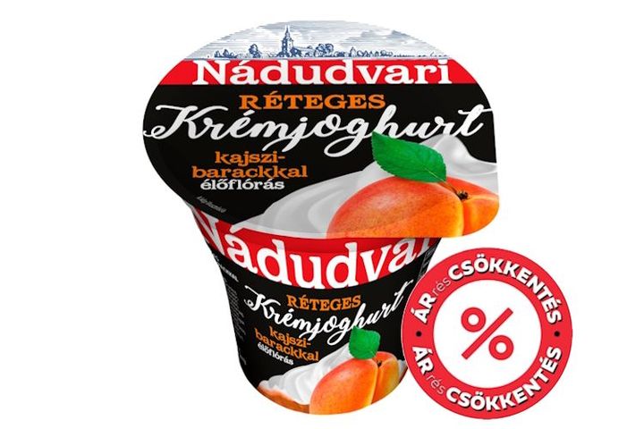 Nádudvari réteges élőflórás krémjoghurt kajszibarackkal 180 g