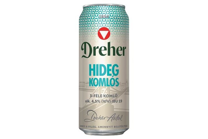 Dreher Hidegkomlós világos sör 4,5% 0,5 l