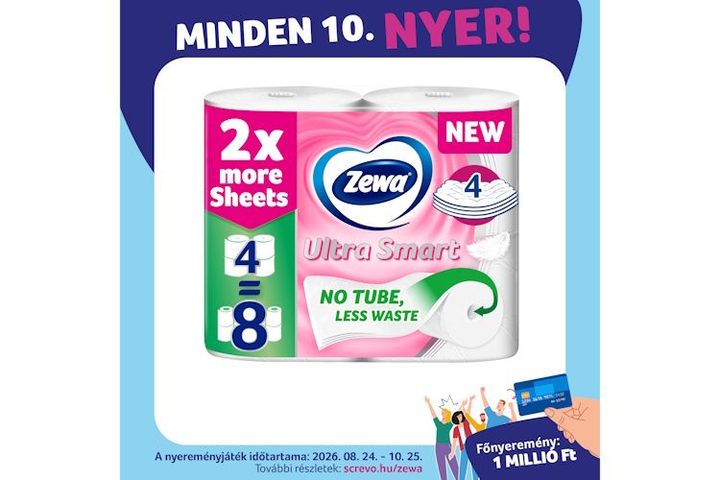 Zewa Ultra Smart 4-ply toilet paper 4=8 rolls
