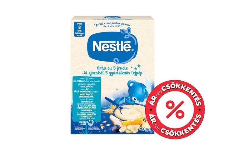 Nestlé Jó éjszakát 5 gyümölcsös tejpép 8 hónapos kortól 250 g
