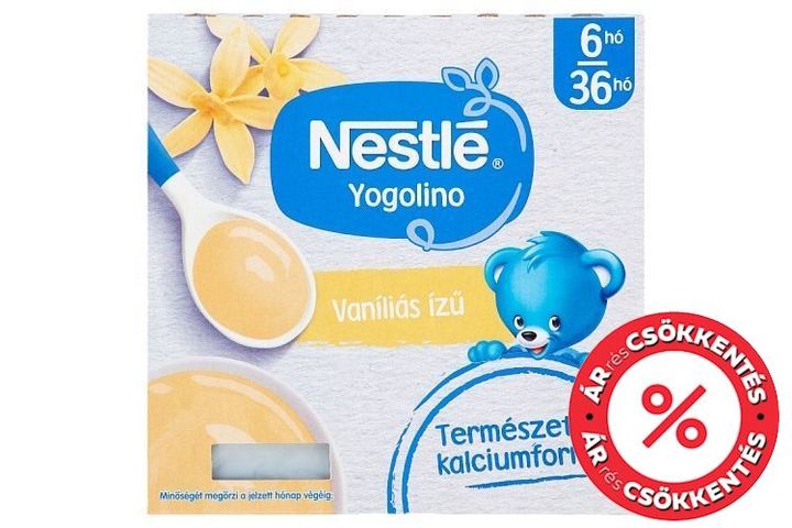 Nestlé Yogolino vaníliás ízű babapuding 6 hónapos kortól 36 hónapos korig 4 x 100 g (400 g)