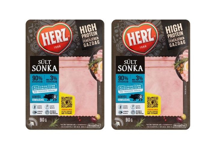 2x HERZ szeletelt sült sonka 90 g