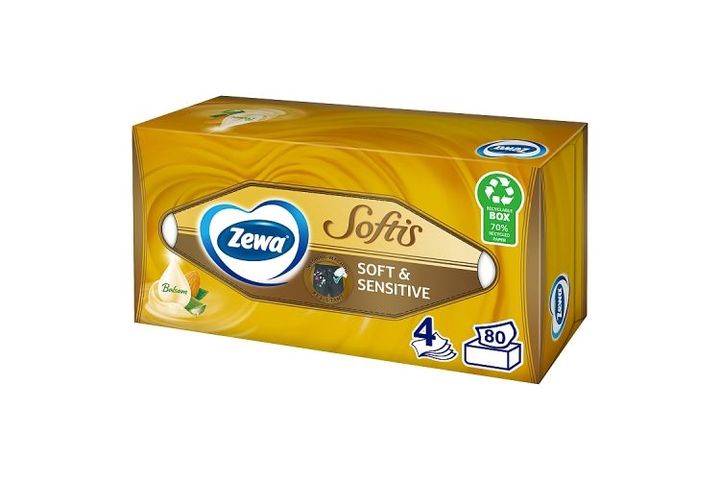 Zewa Softis Soft & Sensitive Facials 4 Ply | 80 pieces