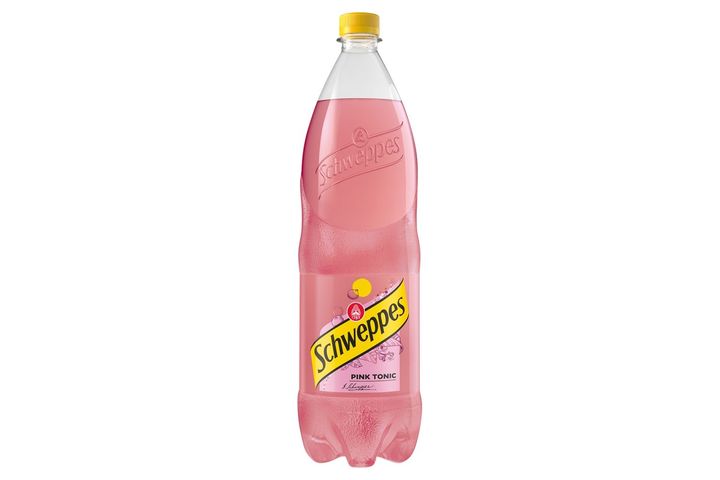 Schweppes Pink Tonic feketeribizli ízű szénsavas üdítőital cukorral és édesítőszerekkel 1,5 l