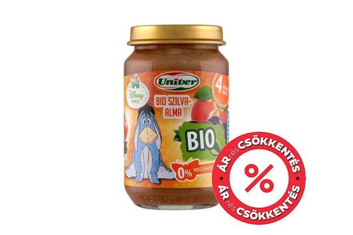 Univer bio szilva-alma bébidesszert 4 hónapos kortól 163 g