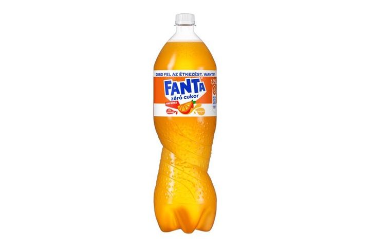 Fanta zéró cukor energiamentes narancsízű szénsavas üdítőital édesítőszerekkel 1,75 l