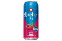 Dreher 24 Málna alkoholmentes világos sör és málna ízű ital keveréke édesítőszerrel 0,0% 0,5 l