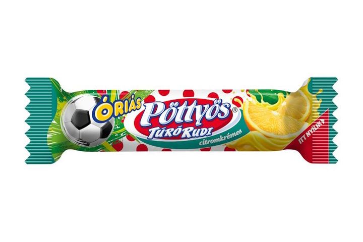 Pöttyös Óriás Túró Rudi Lemon Cream Cottage Cheese Dessert 51 g