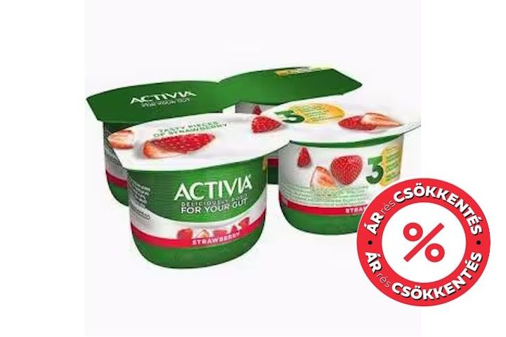 Danone Activia Strawberry Yoghurt with Live Cultures 4 x 120 g (480 g)