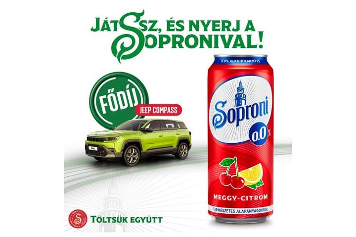 Soproni meggy-citromos alkoholmentes sörital 0,0% 500 ml