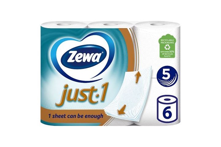 Zewa Just 1 toalettpapír 5 rétegű 6 tekercs