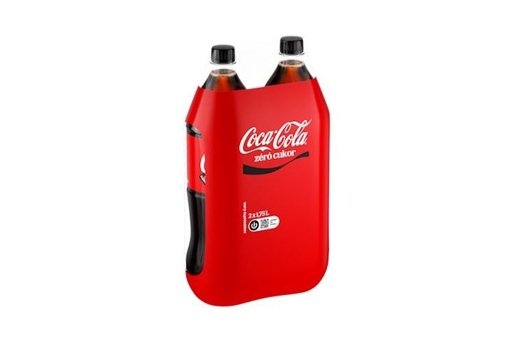 Coca-Cola Zéró Cola Flavoured Energy-Free Carbonated Soft Drink with Sweeteners 2 x 1,75 l