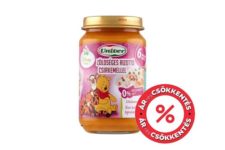 Univer zöldséges rizottó csirkemellel bébiétel 6 hónapos kortól 163 g