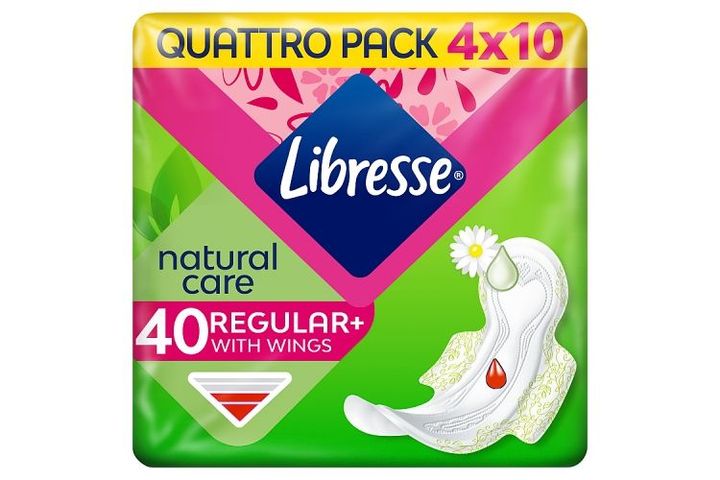 Libresse Regular+ Natural Care szárnyas egészségügyi betét 40 db