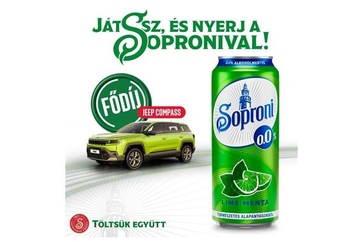 Soproni lime-mentás alkoholmentes sörital 0,0% 500 ml