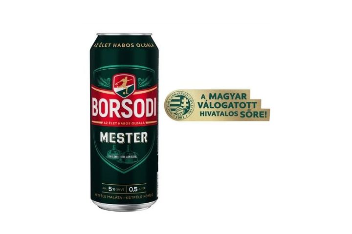 Borsodi Mester minőségi világos sör 5% 0,5 l