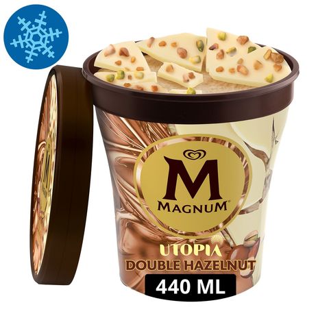 Magnum mogyoró ízű tejjégkrém sós mogyorós szósszal fehér csokoládéval 440 ml