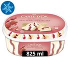 Carte D'Or sajttorta ízű jégkrém és keksz ízű jégkrém epres szósszal és kekszdarabkákkal 825 ml