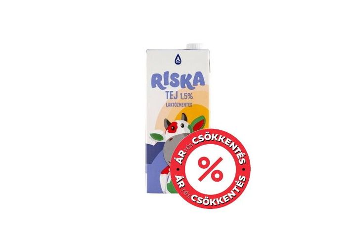 Riska UHT zsírszegény, laktózmentes tej 1,5% 1 l