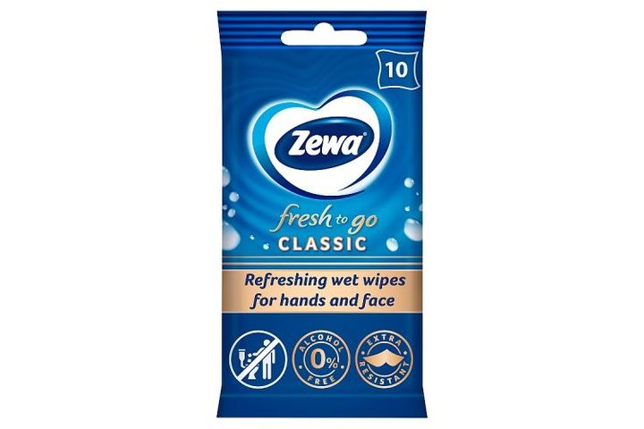 Zewa Classic nedves kéz- és arctörlő kendő 10 db