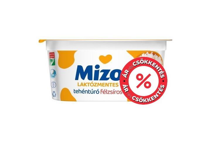 Mizo laktózmentes félzsíros tehéntúró 250 g