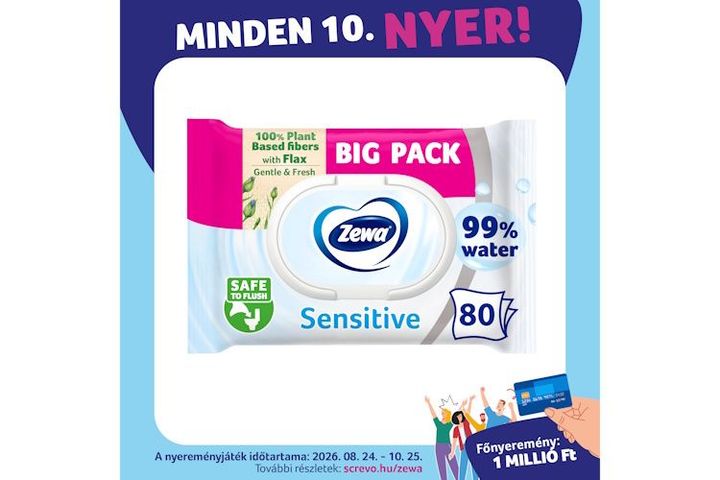 Zewa Sensitive Big Pack Wet Toilet Paper 80 pcs