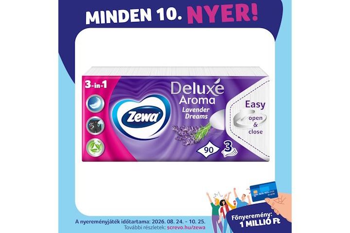 Zewa Deluxe Lavender Dreams Scented Handkerchiefs 3 Ply 90 pcs