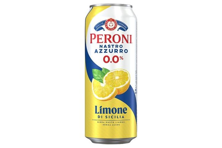 Peroni Nastro Azzurro Limone di Sicilia alkoholmentes sör és citrom ízű ital keveréke 0,0% 0,5 l