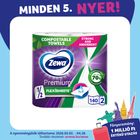 Zewa Premium háztartási papírtörlő 2 rétegű 2 tekercs
