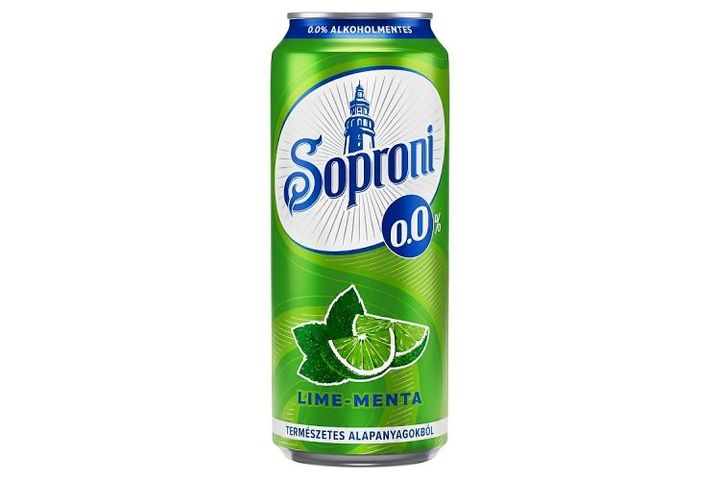 Soproni lime-mentás alkoholmentes sörital 0,0% 500 ml
