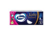 Zewa Softis Original illatmentes papír zsebkendő 4 rétegű 10 x 9 db