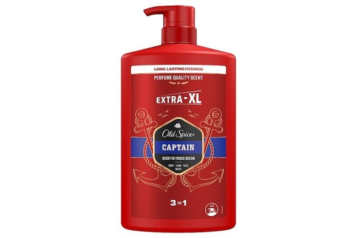 Old Spice Captain Tusfürdő És Sampon Férfiaknak 1000 ml, 3az1-ben, Hosszan Tartó Frissesség