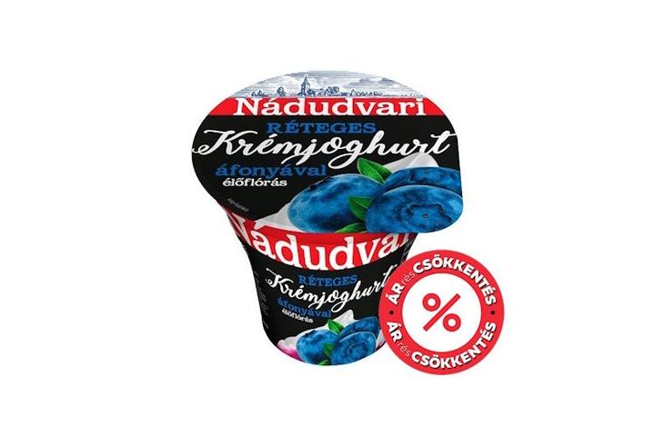 Nádudvari réteges élőflórás krémjoghurt áfonyával 180 g