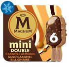 Magnum Mini Double Caramel Almond & Gold Caramel Billionare jégkrém 6 x 55 ml (330 ml)