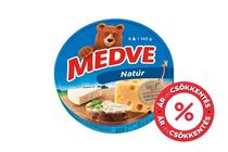 Medve natúr kenhető, zsíros ömlesztett sajt 8 x 17,5 g (140 g)